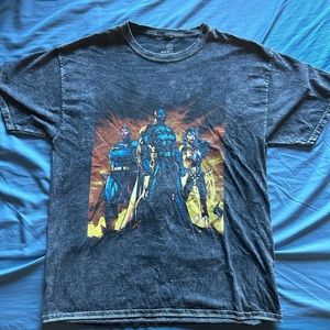 Justice league faded vintage tee